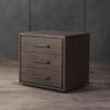 SAFAVIEH Couture Home Collection Rosey Light Grey 3-Drawer Wood Nightstand Table (Fully Assembled)(Light Brown)
