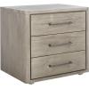 SAFAVIEH Couture Home Collection Rosey Light Grey 3-Drawer Wood Nightstand Table (Fully Assembled)(Light Grey)