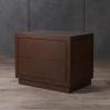 SAFAVIEH Couture Home Collection Steve Light Brown 2-Drawer Wood Nightstand Table (Fully Assembled)(Brown)