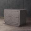 SAFAVIEH Couture Home Collection Steve Light Brown 2-Drawer Wood Nightstand Table (Fully Assembled)(Light Grey)