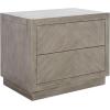 SAFAVIEH Couture Home Collection Steve Light Brown 2-Drawer Wood Nightstand Table (Fully Assembled)(Light Grey)