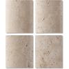 SAFAVIEH Couture Lighting Collection – Jillianna Travertine & White Table Lamp, Modern Cylinder Base, LED Bulb Included (CTL1095A)