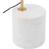 SAFAVIEH Couture Lighting Collection – Rosabellina Gold & White 68-Inch Dimmable Marble Floor Lamp, Modern Arched Metal Shade, LED Bulb Included (CTL1104A)