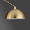 SAFAVIEH Couture Lighting Collection – Rosabellina Gold & White 80-Inch Dimmable Marble Floor Lamp, Modern Arched Metal Shade, LED Bulb Included (CTL1105A)