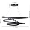 SAFAVIEH Couture Lighting Collection Brianne Modern White Infinity LED Chandelier(Black)