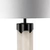 SAFAVIEH Couture Lighting Collection Chavez Alabaster/Gold 28-inch Bedroom Living Room Home Office Desk Nightstand Table Lamp (LED Bulb Included)(White/Black)