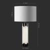 SAFAVIEH Couture Lighting Collection Chavez Alabaster/Gold 28-inch Bedroom Living Room Home Office Desk Nightstand Table Lamp (LED Bulb Included)(White/Black)