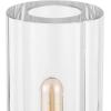 SAFAVIEH Couture Lighting Collection Dellanora Silver/Clear Tube 14-inch Dimmable Table Lamp (LED Bulbs Included)