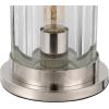 SAFAVIEH Couture Lighting Collection Dellanora Silver/Clear Tube 14-inch Dimmable Table Lamp (LED Bulbs Included)