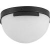 SAFAVIEH Couture Lighting Collection Eddie Silver/Off-White Alabaster Flush Mount Ceiling Light (LED Bulb Included)(Black/Off White)