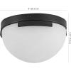 SAFAVIEH Couture Lighting Collection Eddie Silver/Off-White Alabaster Flush Mount Ceiling Light (LED Bulb Included)(Black/Off White)