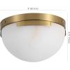 SAFAVIEH Couture Lighting Collection Eddie Silver/Off-White Alabaster Flush Mount Ceiling Light (LED Bulb Included)(Brass/Off White)