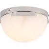 SAFAVIEH Couture Lighting Collection Eddie Silver/Off-White Alabaster Flush Mount Ceiling Light (LED Bulb Included)(Silver/Off White)