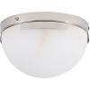 SAFAVIEH Couture Lighting Collection Eddie Silver/Off-White Alabaster Flush Mount Ceiling Light (LED Bulb Included)(Silver/Off White)
