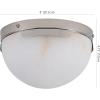 SAFAVIEH Couture Lighting Collection Eddie Silver/Off-White Alabaster Flush Mount Ceiling Light (LED Bulb Included)(Silver/Off White)