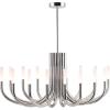 SAFAVIEH Couture Lighting Collection Evonne Silver 12-Light Adjustable Hanging Chandelier Light Fixture (LED Bulbs Included)(Silver)