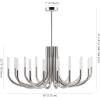 SAFAVIEH Couture Lighting Collection Evonne Silver 12-Light Adjustable Hanging Chandelier Light Fixture (LED Bulbs Included)(Silver)