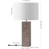 SAFAVIEH Couture Lighting Collection Feliciano Dark Brown/White 26-inch Dimmable Table Lamp for Bedroom Living Room Home Office Desk Nightstand (LED Bulb Included)