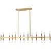 SAFAVIEH Couture Lighting Collection Harald Gold Metal 26-Light Linear Hanging Adjustable Chandelier Light Fixture (LED Bulbs Included)