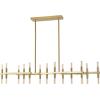 SAFAVIEH Couture Lighting Collection Harald Gold Metal 26-Light Linear Hanging Adjustable Chandelier Light Fixture (LED Bulbs Included)