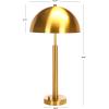 SAFAVIEH Couture Lighting Collection Harvey Modern Metal Dome Nickel 26-inch Bedroom Living Room Home Office Desk Nightstand Table Lamp (LED Bulb Included)(Gold)