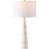 SAFAVIEH Couture Lighting Collection Ismeralda Off-White 31-inch Jade Stone Dimmable Table Lamp for Bedroom, Living Room, Home Office, Desk, Nightstand (LED Bulb Included)(Off White/White)