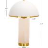 SAFAVIEH Couture Lighting Collection Izabel Gold/White Alabaster 19-inch Table Lamp (LED Bulbs Included)