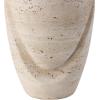 SAFAVIEH Couture Lighting Collection Janette Travertine/White 25-inch Table Lamp for Bedroom Living Room Home Office Desk Nightstand (LED Bulb Included)