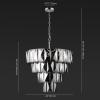 SAFAVIEH Couture Lighting Collection Jaylee Art Deco Nickel/Dark Grey Crystal 4-Tier Hanging Adjustable Chandelier Light Fixture (LED Bulbs Included)
