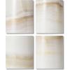 SAFAVIEH Couture Lighting Collection Jennarose Off-White/White Jade Stone 20-inch Dimmable Table Lamp for Bedroom Living Room Home Office Desk Nightstand (LED Bulb Included)