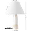 SAFAVIEH Couture Lighting Collection Jennarose Off-White/White Jade Stone 20-inch Dimmable Table Lamp for Bedroom Living Room Home Office Desk Nightstand (LED Bulb Included)