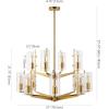 SAFAVIEH Couture Lighting Collection Jennica Art Deco Glam Gold Glass Chandelier
