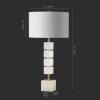 SAFAVIEH Couture Lighting Collection Johnny Alabaster/Gold 30-inch Bedroom Living Room Home Office Desk Nightstand Table Lamp (LED Bulb Included)