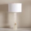 SAFAVIEH Couture Lighting Collection Johnny Alabaster/Gold 30-inch Bedroom Living Room Home Office Desk Nightstand Table Lamp (LED Bulb Included)