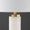 SAFAVIEH Couture Lighting Collection Lynsey Handmade Gold/White Alabaster 29-inch Table Lamp