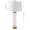 SAFAVIEH Couture Lighting Collection Lynsey Handmade Gold/White Alabaster 29-inch Table Lamp
