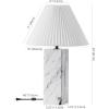 SAFAVIEH Couture Lighting Collection Mackenzie Light Brown/Black Marble Square 25-inch Table Lamp for Bedroom Living Room Home Office Desk Nightstand (LED Bulb Included)(White/Black)