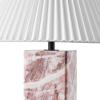 SAFAVIEH Couture Lighting Collection Mackenzie Light Brown/Black Marble Square 25-inch Table Lamp for Bedroom Living Room Home Office Desk Nightstand (LED Bulb Included)(Tan/White)