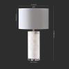 SAFAVIEH Couture Lighting Collection Massey Handmade White Alabaster 27-inch Round Table Lamp