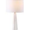 SAFAVIEH Couture Lighting Collection Ophelie White 25-inch Table Lamp for Bedroom Living Room Home Office Desk Nightstand (LED Bulb Included)