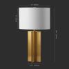SAFAVIEH Couture Lighting Collection Rollins Square Metal Gold/White 27-inch Bedroom Living Room Home Office Desk Nightstand Table Lamp (LED Bulb Included)(Gold/White)