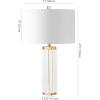 SAFAVIEH Couture Lighting Collection Roshan Crystal 28-inch Bedroom Living Room Home Office Desk Nightstand Table Lamp (LED Bulb Included)