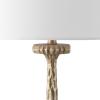 SAFAVIEH Couture Lighting Collection Roxalina Black/White Metal Base 29-inch Dimmable Table Lamp (LED Bulbs Included)(Antique Brass/White)
