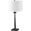 SAFAVIEH Couture Lighting Collection Roxalina Black/White Metal Base 29-inch Dimmable Table Lamp (LED Bulbs Included)(Black / White)