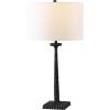 SAFAVIEH Couture Lighting Collection Roxalina Black/White Metal Base 29-inch Dimmable Table Lamp (LED Bulbs Included)(Black / White)