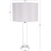SAFAVIEH Couture Lighting Collection Saravia Nickel/White Crystal 28-inch Table Lamp (LED Bulbs Included)