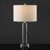 SAFAVIEH Couture Lighting Collection Saravia Nickel/White Crystal 28-inch Table Lamp (LED Bulbs Included)
