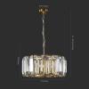 SAFAVIEH Couture Lighting Collection Symone Art Deco Gold Glass Crystal Chandelier