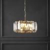 SAFAVIEH Couture Lighting Collection Symone Art Deco Gold Glass Crystal Chandelier