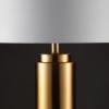 SAFAVIEH Couture Lighting Collection Terry Modern Metal Pillar Gold/White 30-inch Bedroom Living Room Home Office Desk Nightstand Table Lamp (LED Bulb Included)(Gold/White)